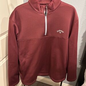 Callaway Men's Burgundy Zip-Up Sweater